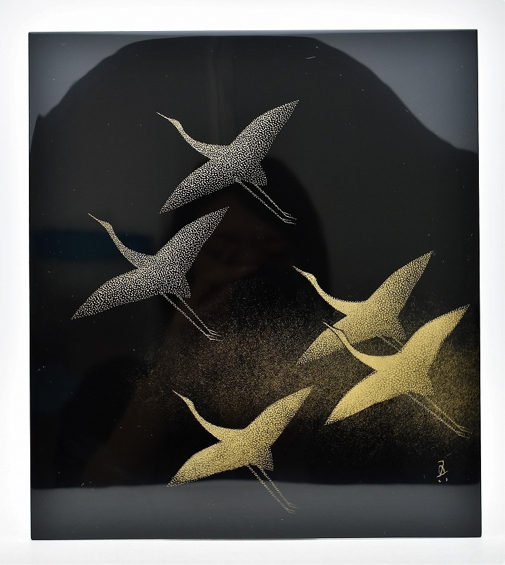 ☆文化功労者 三谷吾一 輪島塗巨匠 菊沈金銘々皿五客 盛皿