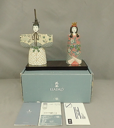 Lladro 雛人形 リヤドロ 美品 Lladro リヤドロ 立雛 フィギュリン