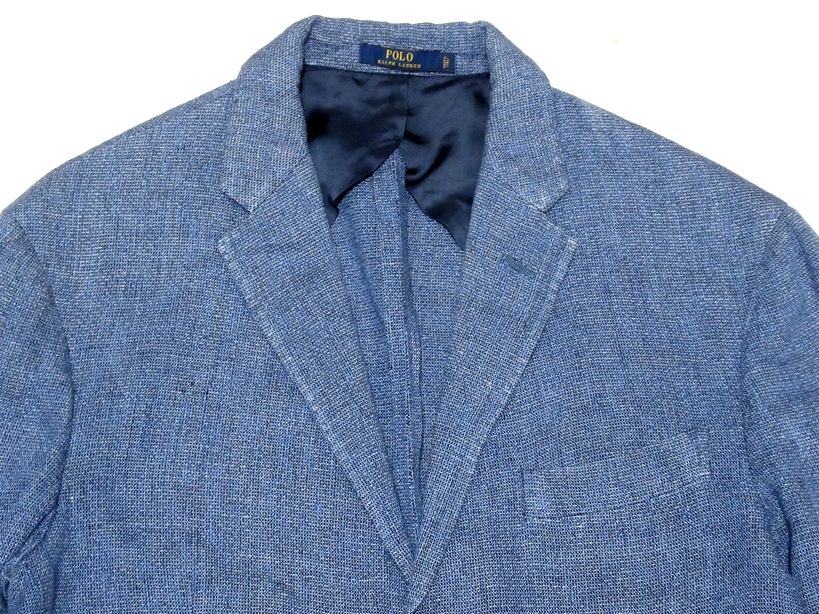 高級！イタリア製 美品 POLO RALPH LAUREN ラルフローレン 春夏 麻100 