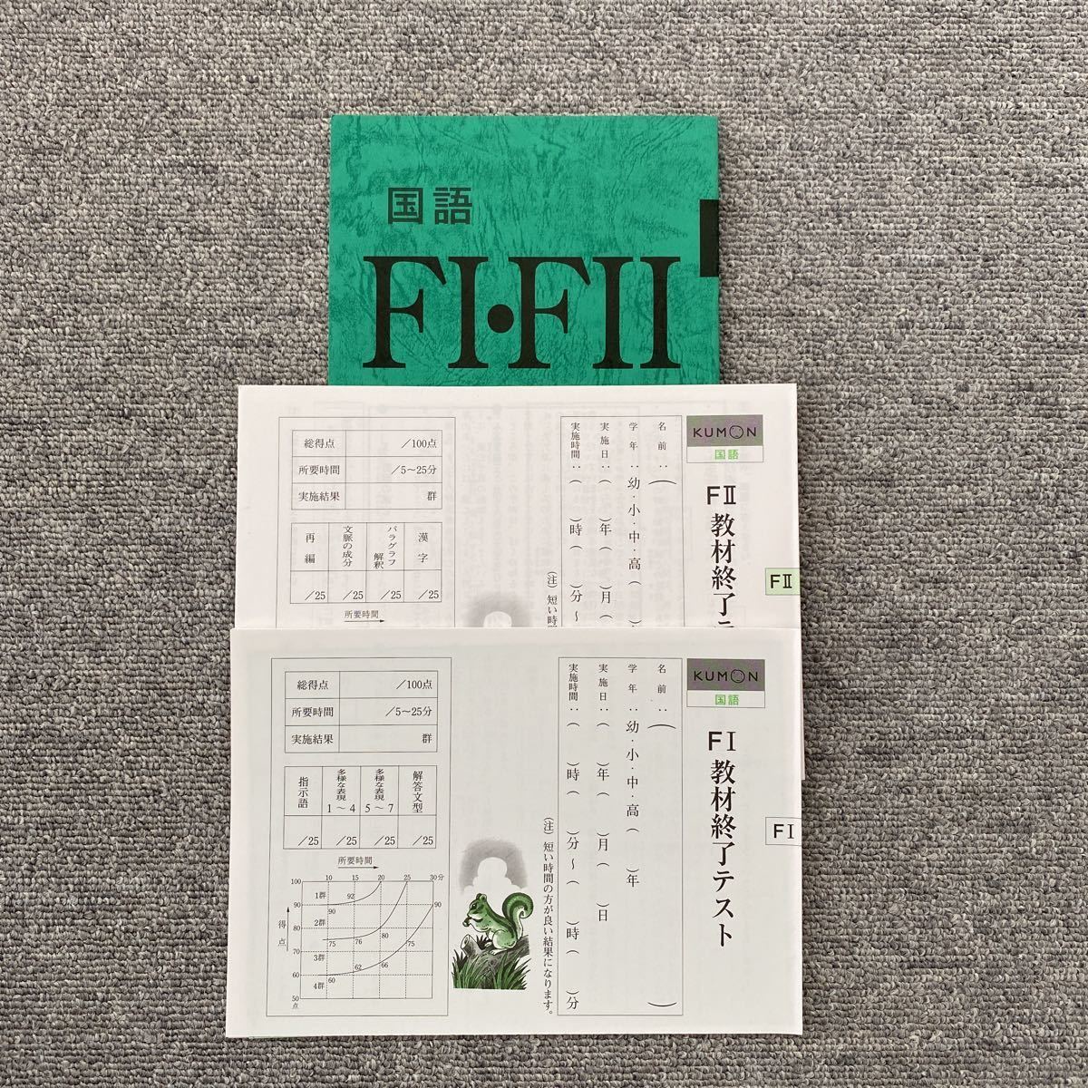 公文 くもん 400枚 国語 F 終了テスト 解答付き｜Yahoo!フリマ 未記入