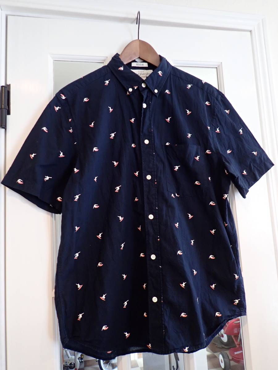 H M スケーター サーフィン メンズsize M コットン半袖シャツ ネイビー ベージュハーフパンツ合う 半袖シャツ 売買されたオークション情報 Yahooの商品情報をアーカイブ公開 オークファン Aucfan Com