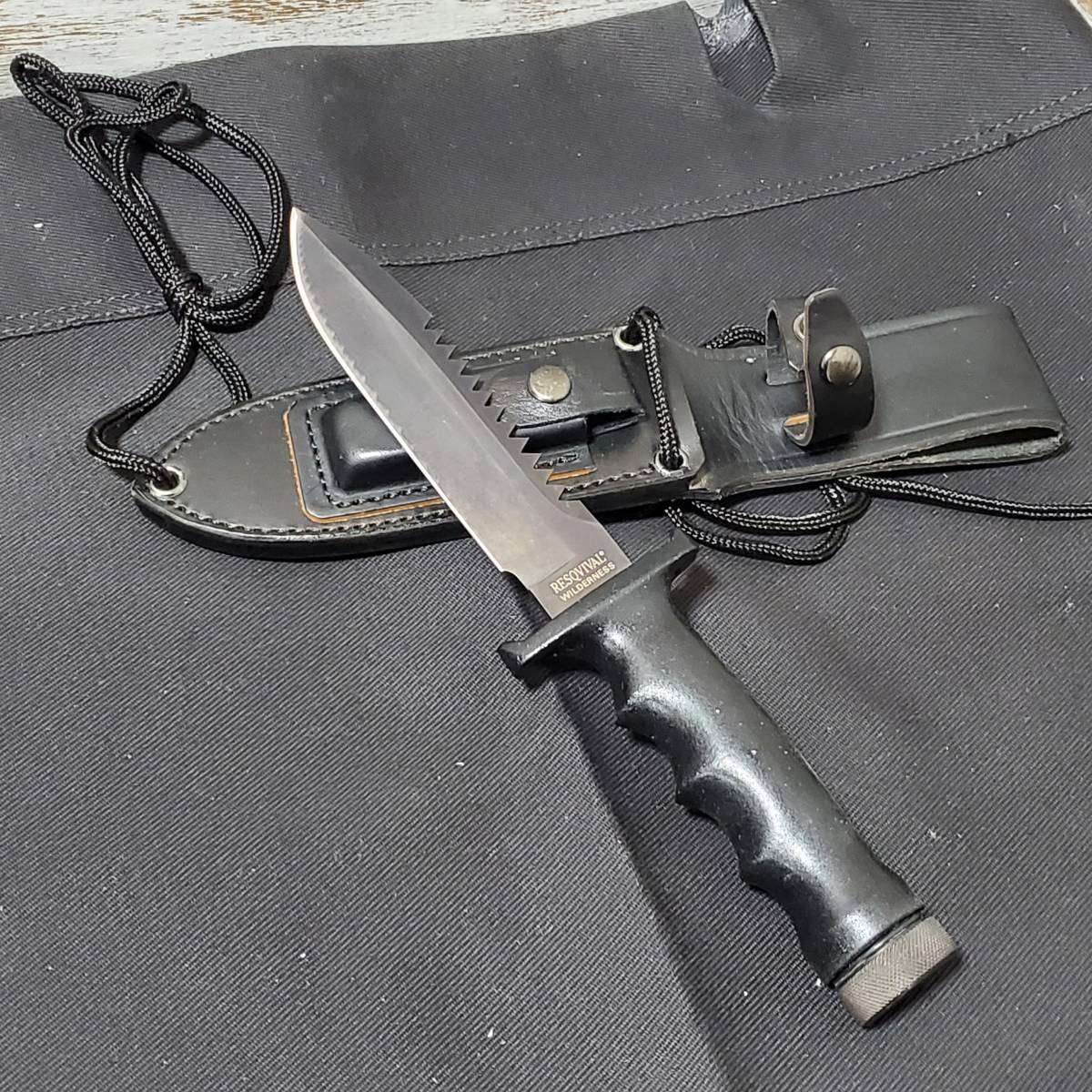 サバイバルナイフ Survival ケース付き Knife | RESQVIVAL シースナイフ SHOTANDシリーズ - アウトドアサバイバルナイフ SHOTAND Series Rugged Sear レスキューバイバル 配送料無料