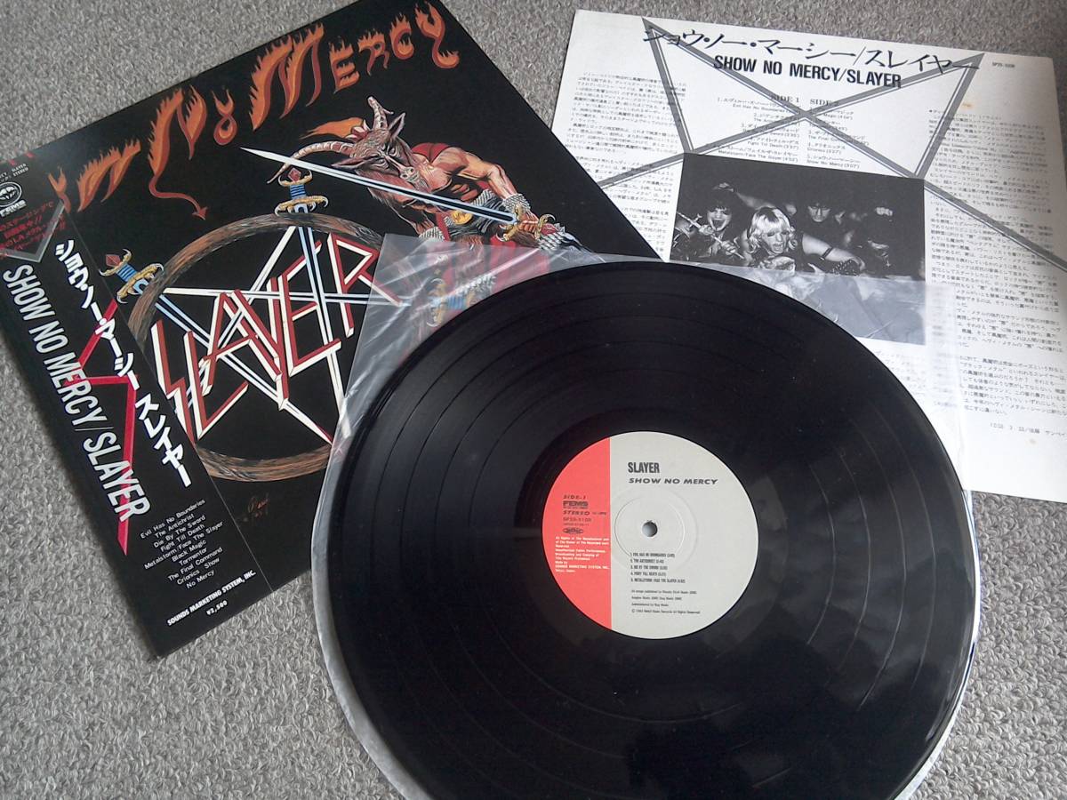 SLAYER スレイヤー SHOW NO MERCY 国内盤帯付きレコード SLAYER スレイヤー SHOW NO MERCY 国内盤帯付きレコード