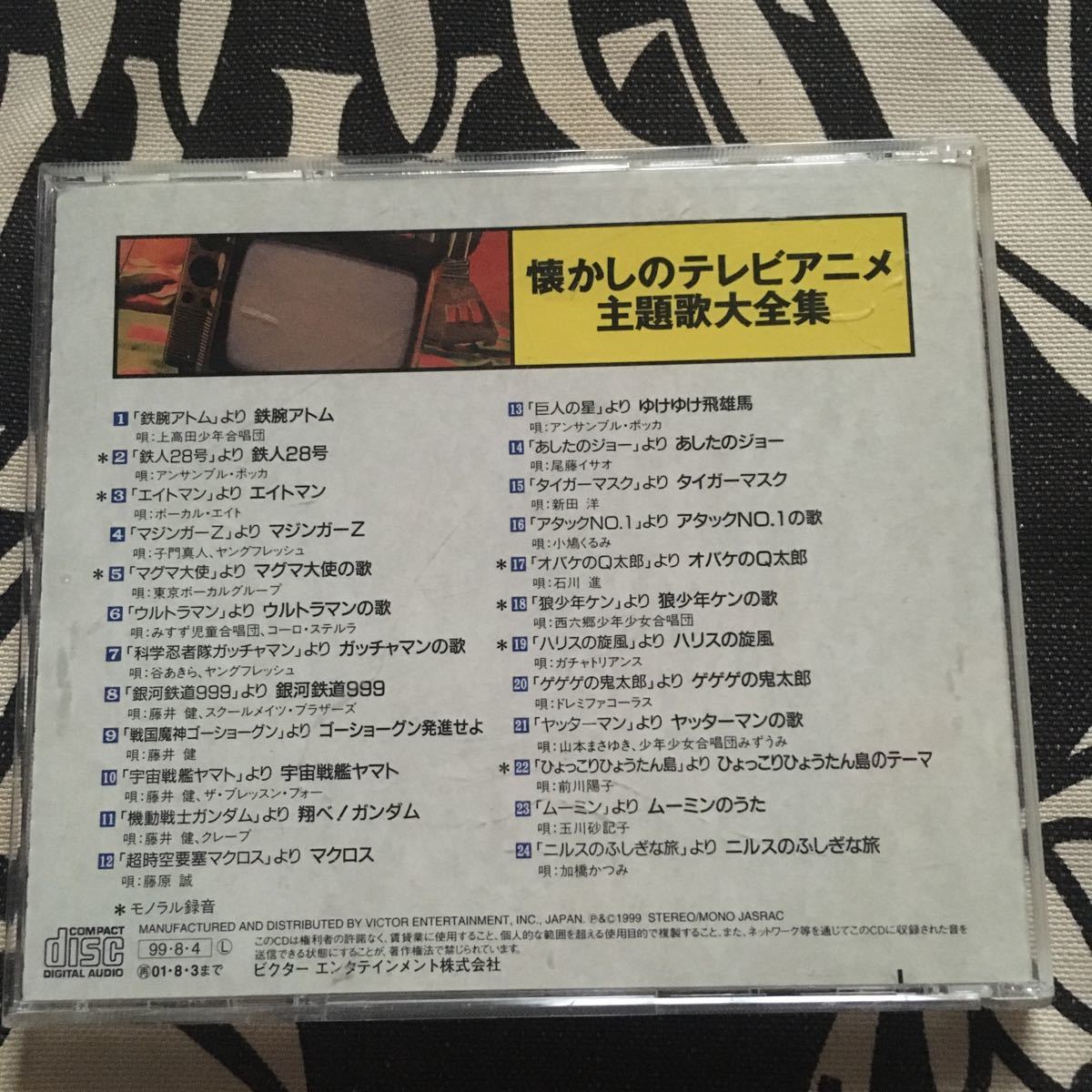 懐かしのテレビアニメ主題歌大全集 Cd 鉄腕アトム 鉄人28号 エイトマン マジンガーz マグマ大使 ウルトラマン ガッチャマン 銀河鉄道999他 アニメソング一般 売買されたオークション情報 Yahooの商品情報をアーカイブ公開 オークファン Aucfan Com