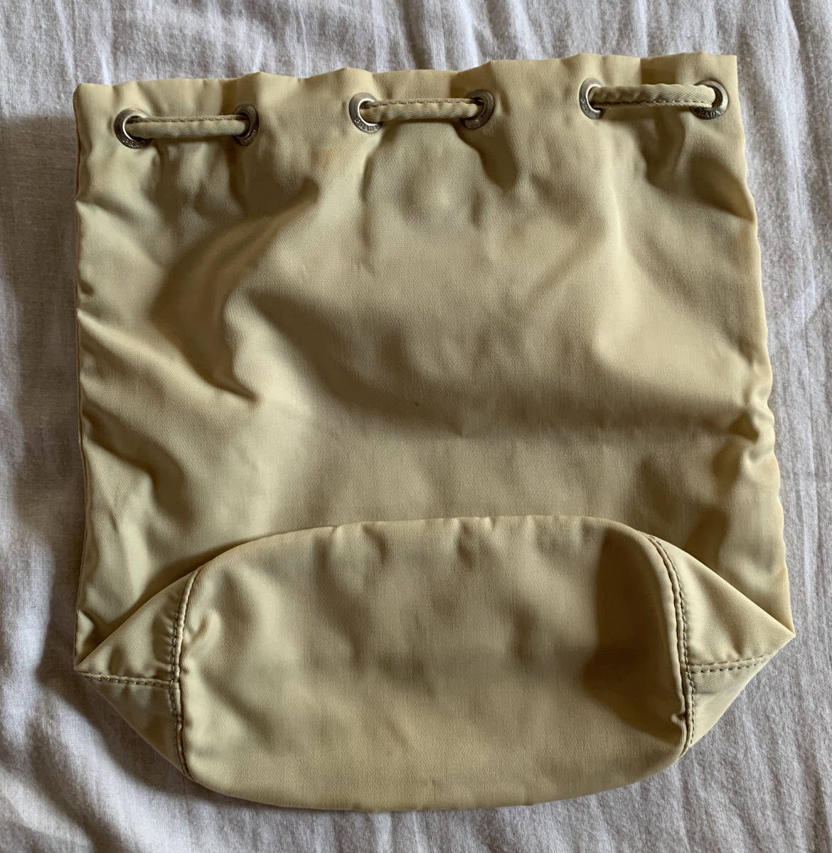 ポーチ 巾着 白タグ PRADA プラダ テスート 美品✨プラダ 三角ロゴ