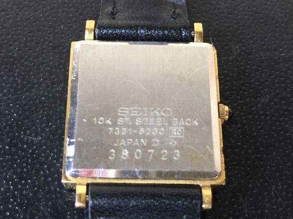 稼働 SEIKO EXCELINE 腕時計 ヴィンテージ ゴールド スクエア SEIKO