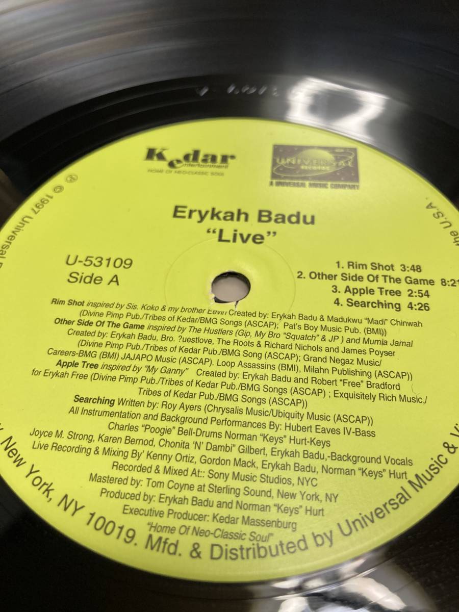Erykah Badu Live - – | 0 Vinyl Music .com Universal LP US
