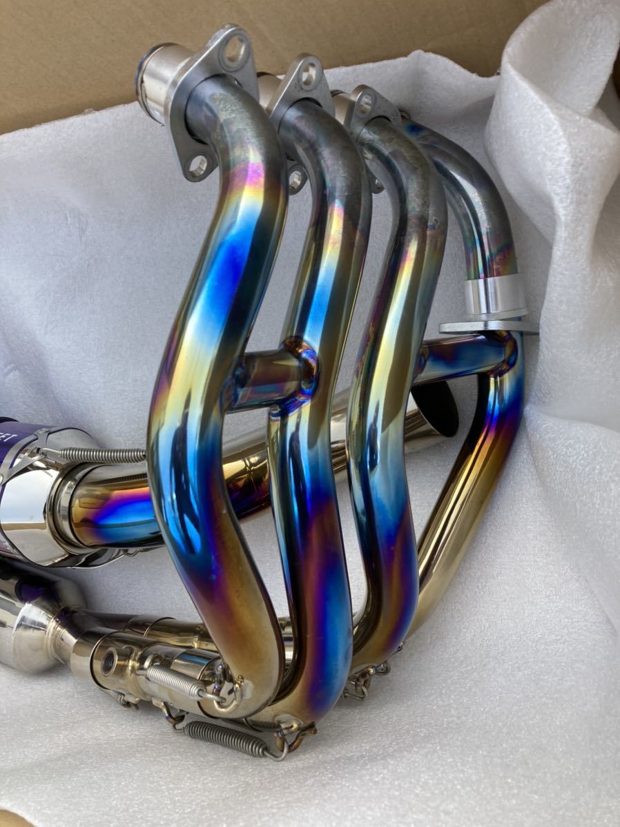 BEET ZX-25R フルエキゾーストチタンマフラー 政府認証 ブルーチタン