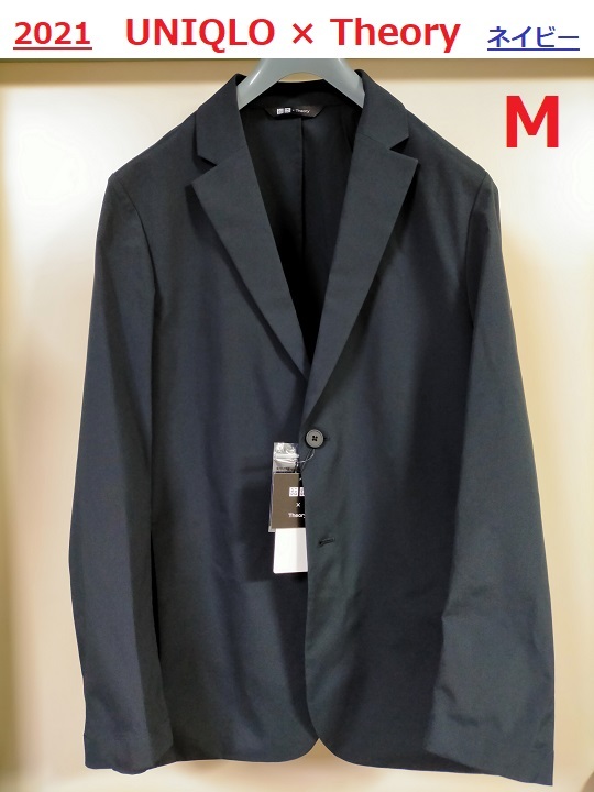 9900円即決 M ネイビー 紺 2021 UNIQLO Theory ユニクロ セオリー 感動
