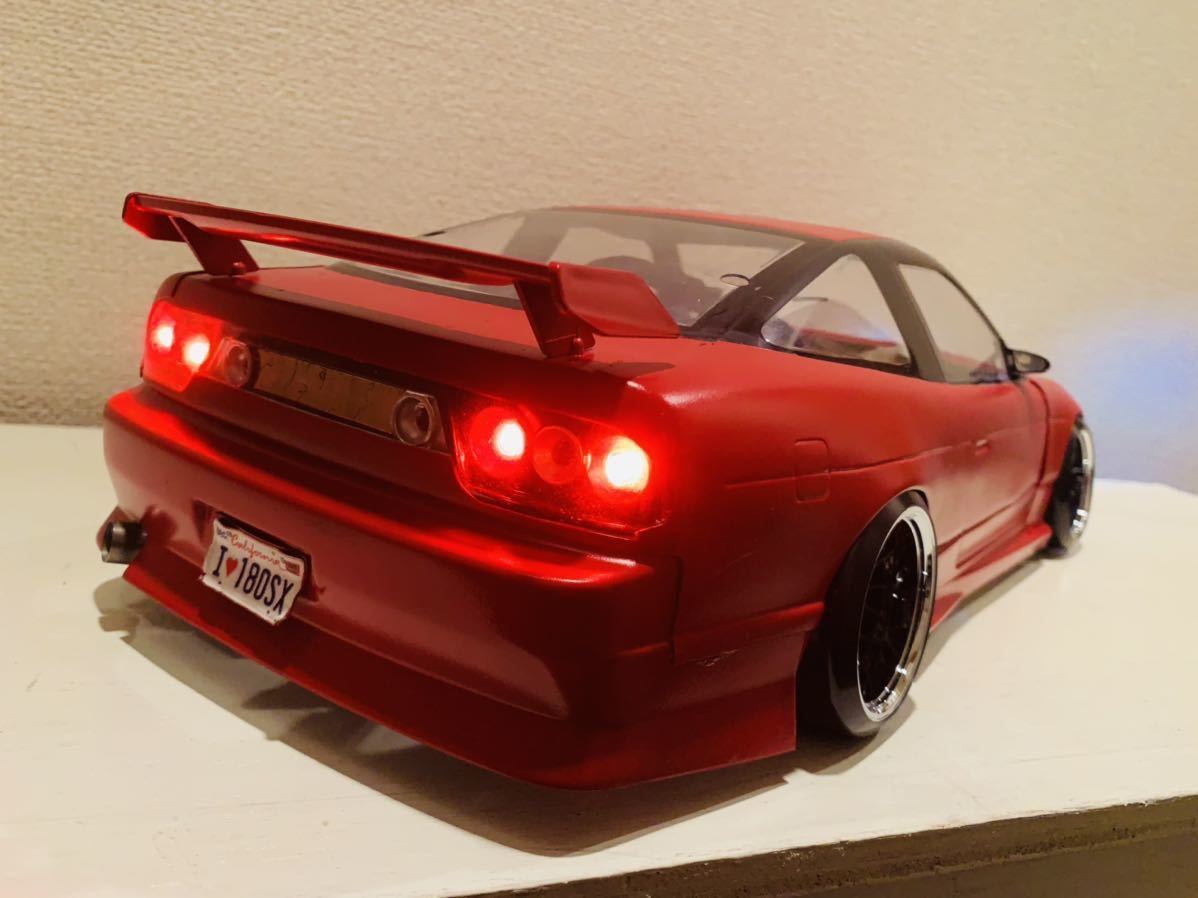 ヨコモ 1/10 RC用 180SX 電飾・プラパーツ付塗装済完成品 ボディのみ