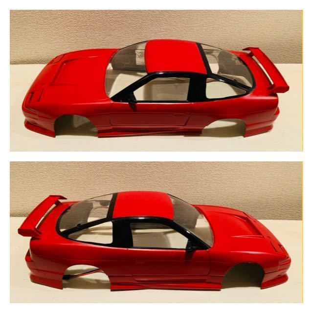 ボディのみ 1/10 180SX 表塗り赤 LED電飾付 品 検 ヨコモ タミヤ