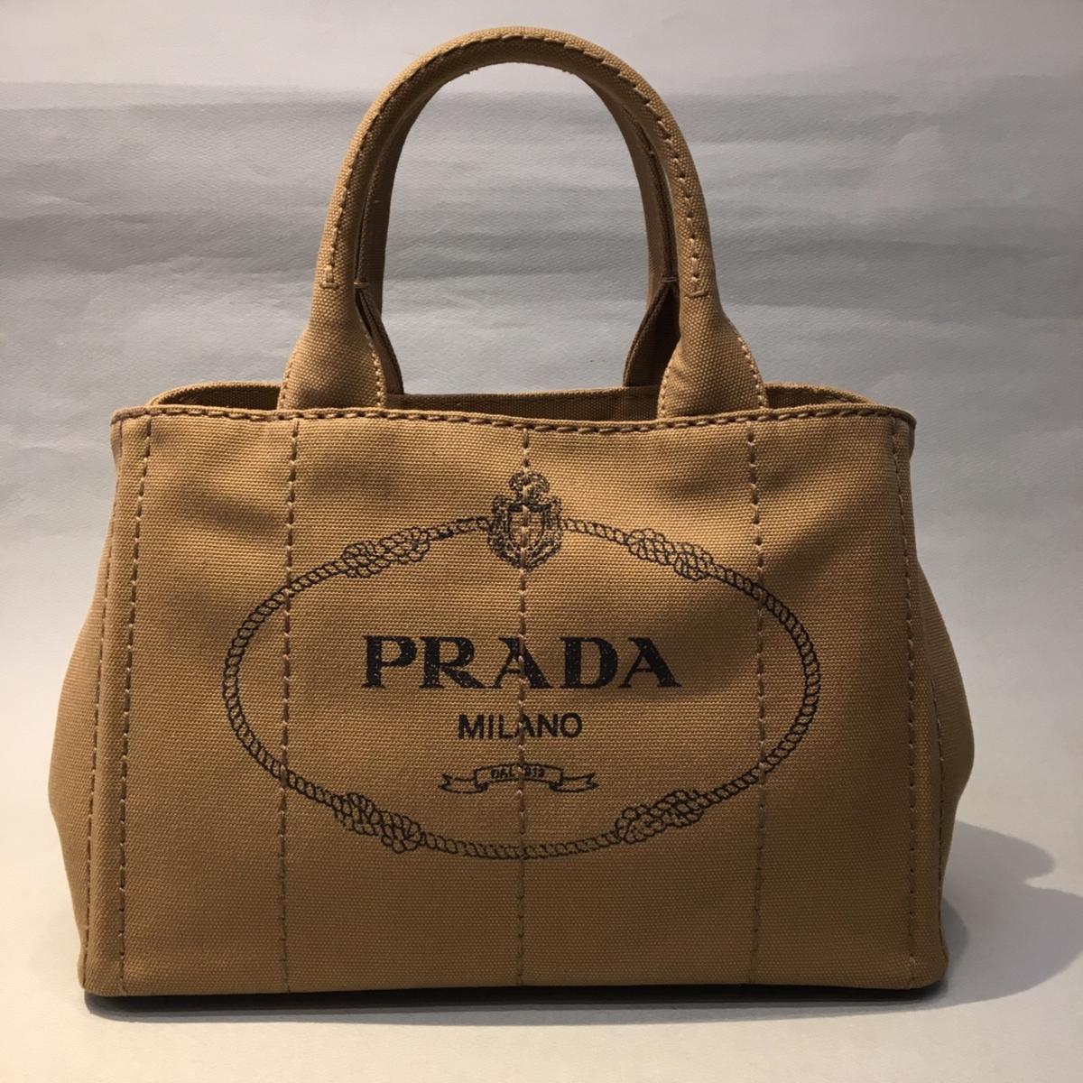 質マルタカ　 PRADA プラダ カナパ 2017年 1BG439 TABACCO ベージュ ★未使用★