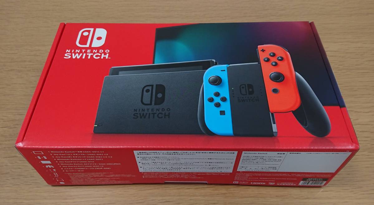 【未使用】【送料無料】Nintendo Switch 本体 (ニンテンドースイッチ) Joy-Con(L) ネオンブルー/(R) ネオンレッド