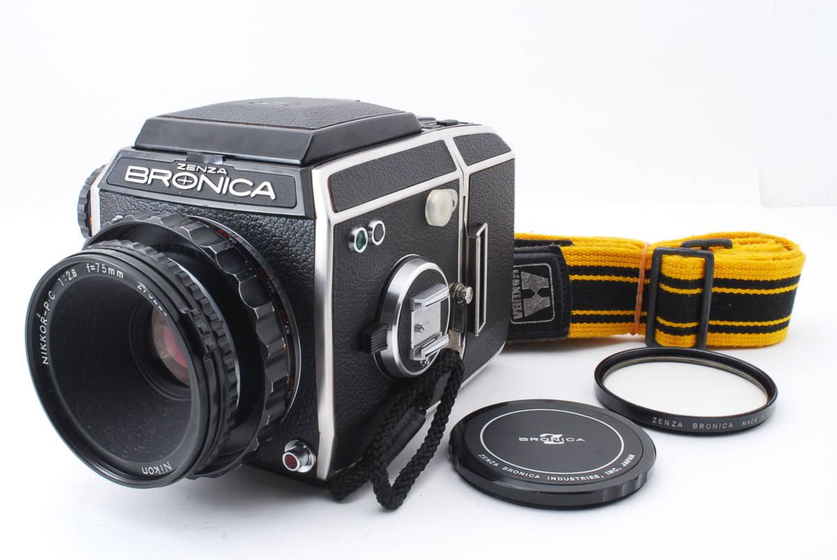 □ 美品 □ ゼンザブロニカ ZENZA BRONICA EC + NIKKOR-PC F2.8 75mm