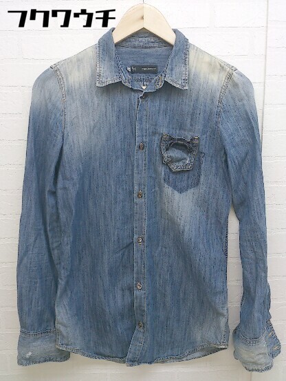 ◇ Dsquared2 ディースクエアード イタリア製 長袖 シャツ サイズ40 ネイビー レディース 1103230000761