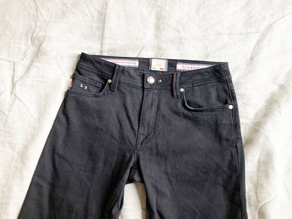 TRAMAROSSA トラマロッサ LEONARDO SLIM レオナルドスリム D317 1MOON テーパード スリム ストレッチ パンツ 32 イタリア
