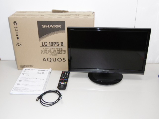 SHARP 19型LED液晶テレビ LC-19P5 2018年製 シャープ 美品 SHARP
