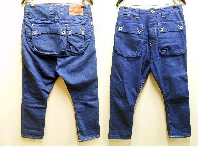 即決 [W30]ほぼ新品 NATAL DESIGN G-55 G55 サルエル フラップ ストレッチ デニム スリム Sarouel Flap Denim Pants パンツ■1935