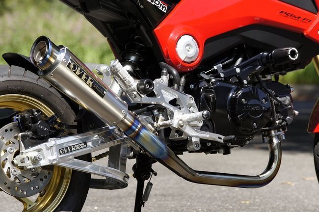 ★☆グロム125(JC61) 用 オーバーレーシング フルエキゾーストマフラー 新品☆OVER フルチタン マフラー フルエキゾーストマフラー GROM