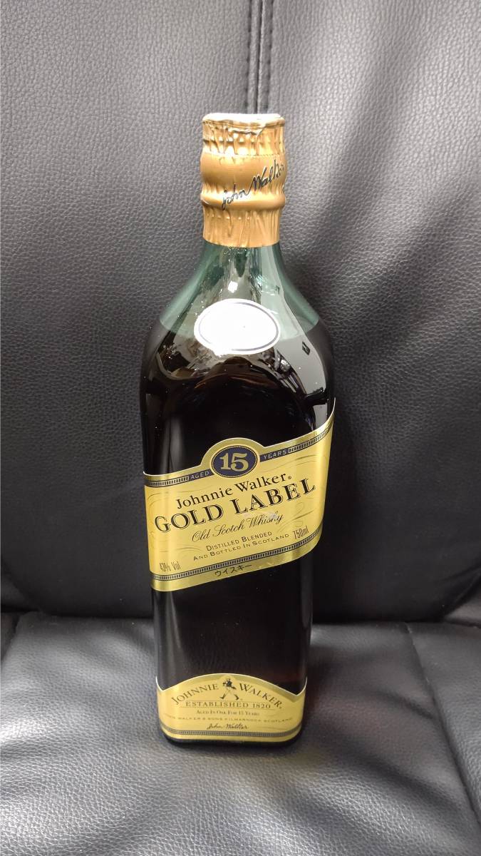 古酒/未開栓/ ジョニーウォーカー ゴールドラベル 15年 750ml 43