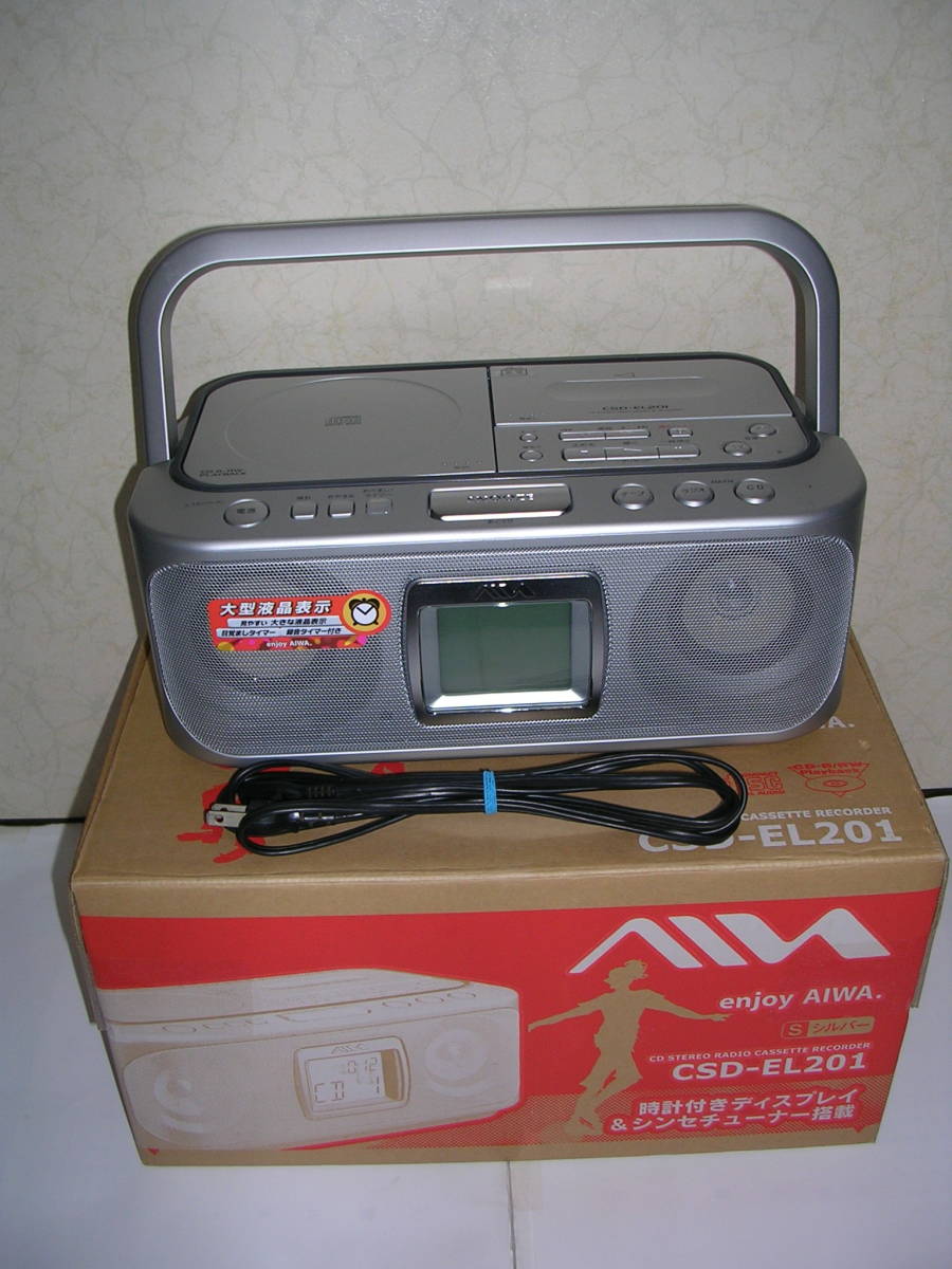 新品，100%新品 ◎◎CDラジカセ【enjoy AIW CSD-EL201】最良状態の中古品！