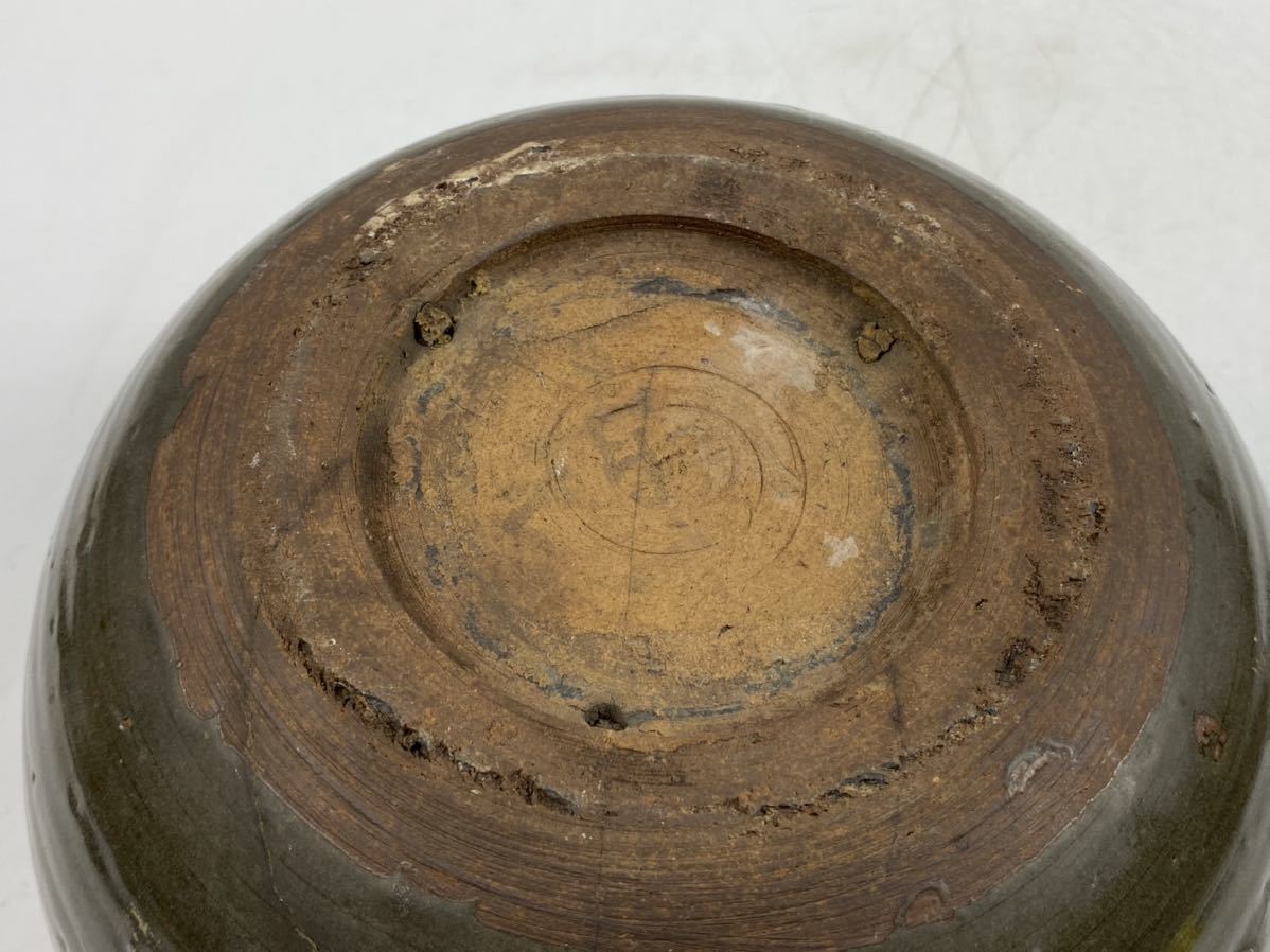 朝】朝鮮青磁 李朝 朝鮮 高麗 古美術 壺 時代品 高さ15.3cm -