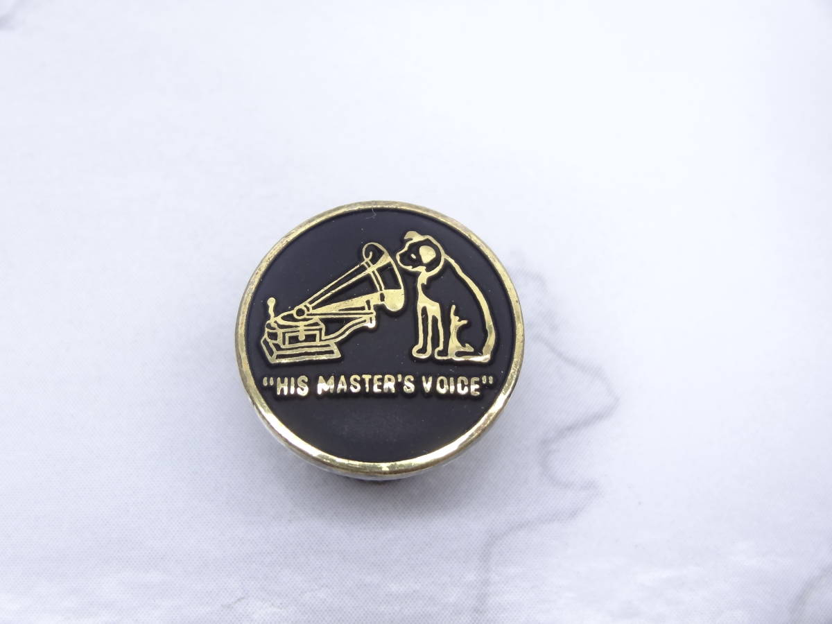 ◎純銀製金張 ビクター 社章 ニッパー HIS MASTER'S VOICE 桐箱 送料