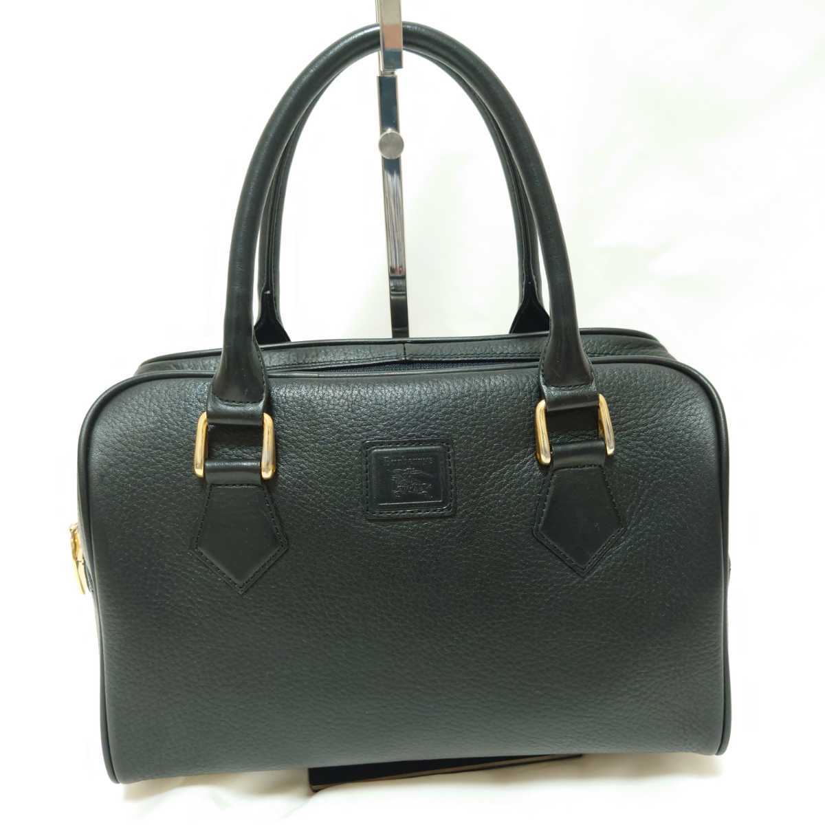 BURBERRY バーバリーズ ミニボストンバッグ ハンドバッグ 黒 ノバ 