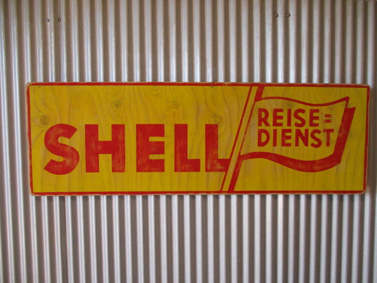 シェル ブリキ看板 SHELL OIL アメリカン雑貨 エンボスメタルサイン