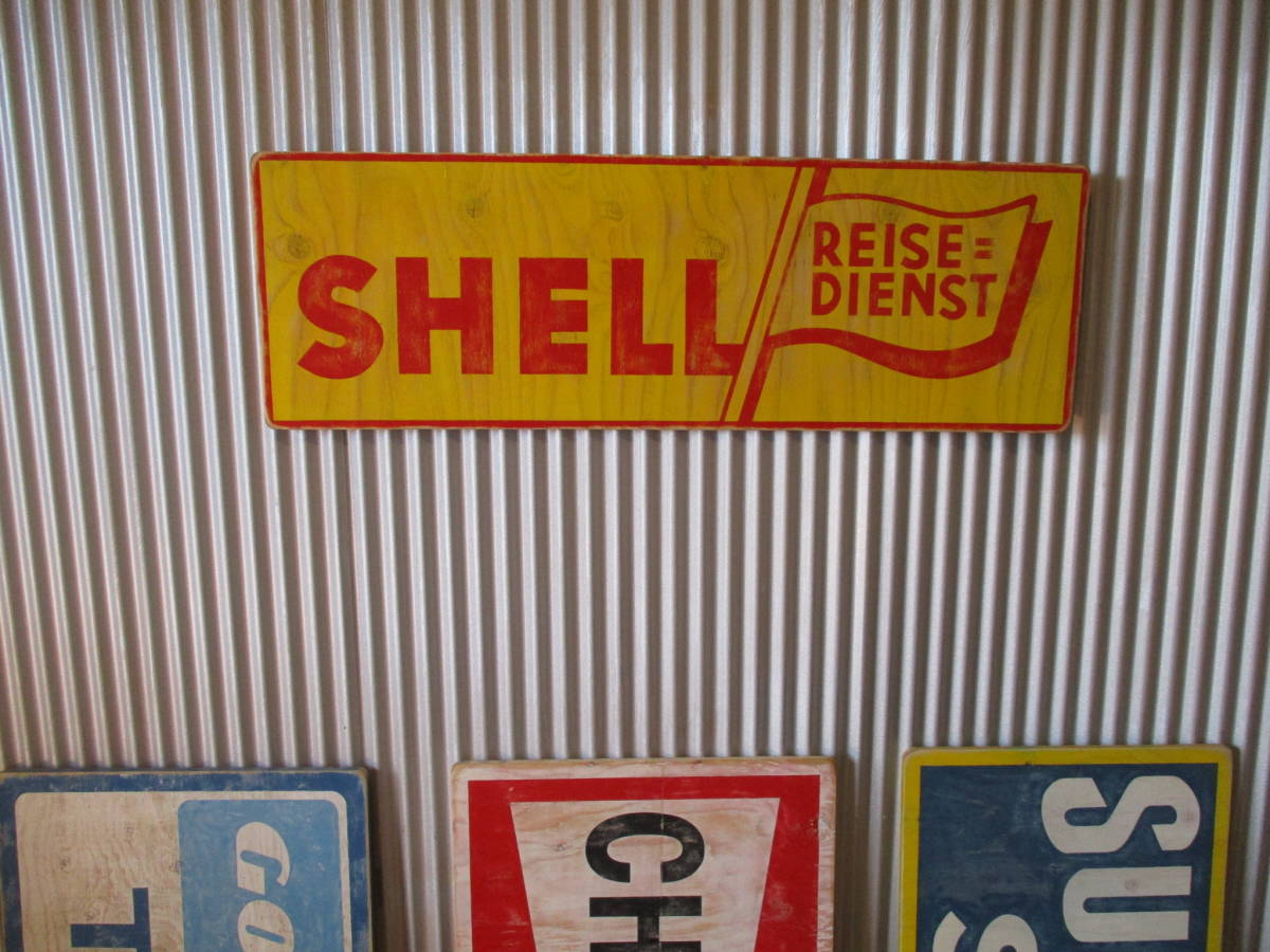 シェル ブリキ看板 SHELL OIL アメリカン雑貨 エンボスメタルサイン