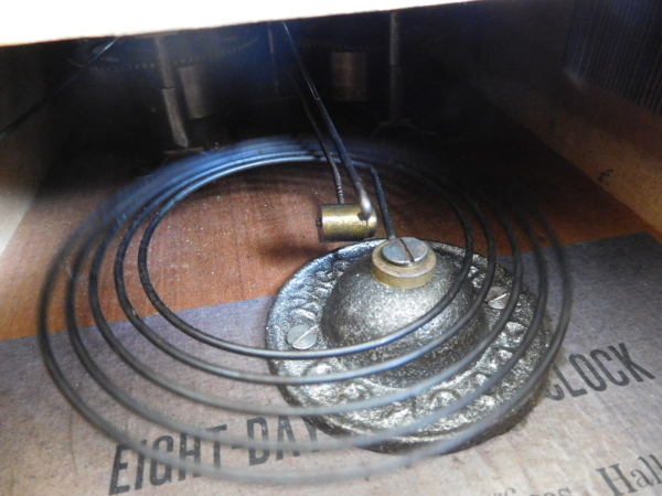 大正 昭和レトロアンティーク/名古屋商事時計 桔梗印 木製柱時計 八角時計 ボンボン時計 ゼンマイ式振り子時計 林市兵衛/現状渡し_6