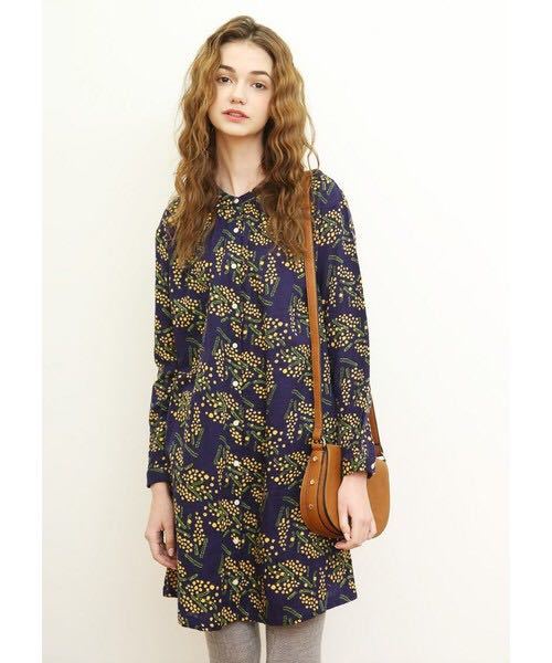 大 グラニフ Graniph ミモザの花柄 バンドカラー シャツワンピース ロングシャツ 着心地の良いダブルガーゼ素材 レディースｆ Xlサイズ以上 売買されたオークション情報 Yahooの商品情報をアーカイブ公開 オークファン Aucfan Com