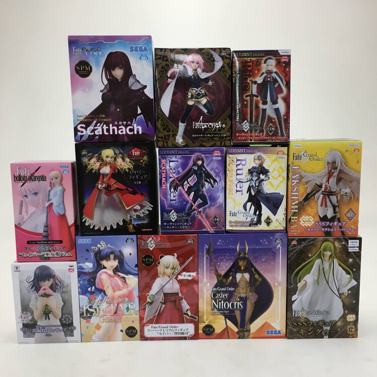 まとめ売り Fate FGO フェイトシリーズ プライズフィギュア 13点セット 開封品 セガ/フリュー/バンプレスト など【中古品】