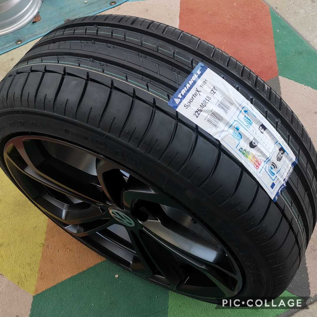 ワーゲン ゴルフ5 ゴルフ6 ゴルフ7 18インチ 新品タイヤとホイール付き 