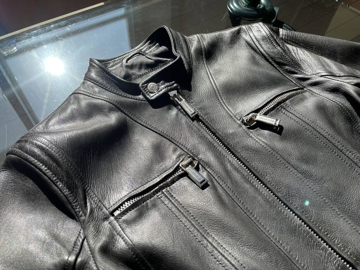 本物!!超希少!!!DSQUARED2【48】ダブルジップ レザーライダース ディー 