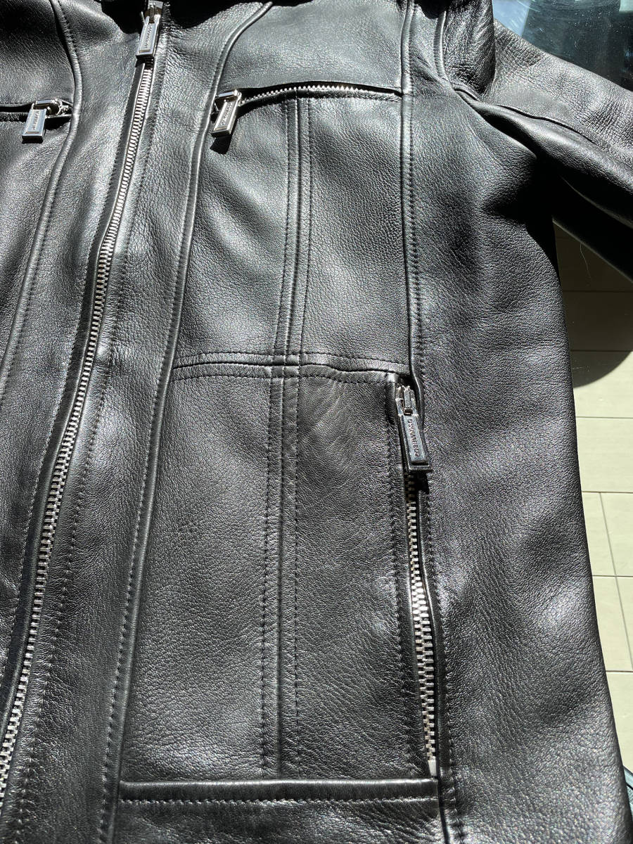 本物!!超希少!!!DSQUARED2【48】ダブルジップ レザーライダース ディー 