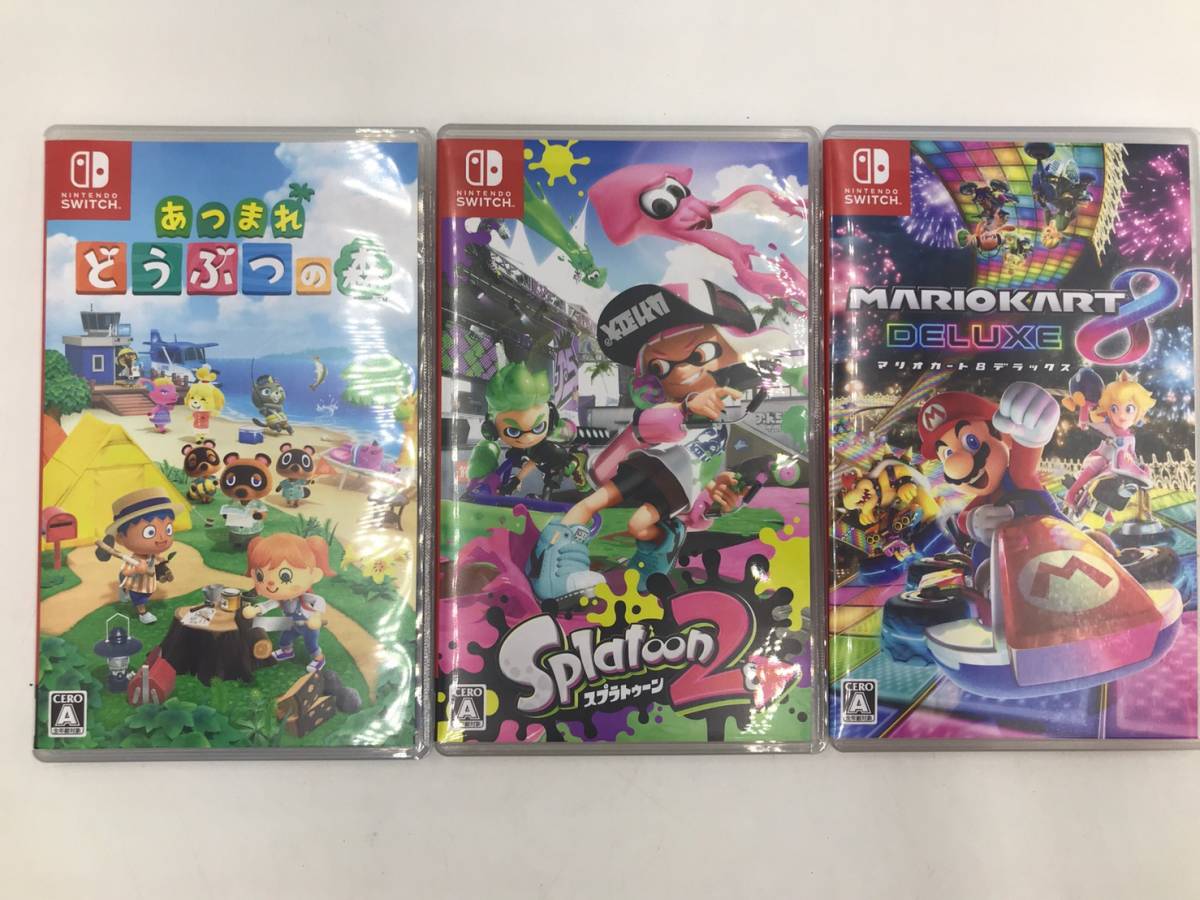 16721】【1円～】Nintendo Switch スイッチ ソフト3本セット(スプラ 