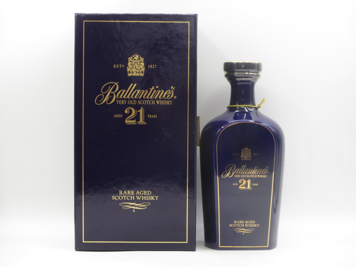 Ballantine's 21年 バランタイン 陶器ボトル スコッチ ウイスキー 未開封 古酒 箱入 700ml C90650
