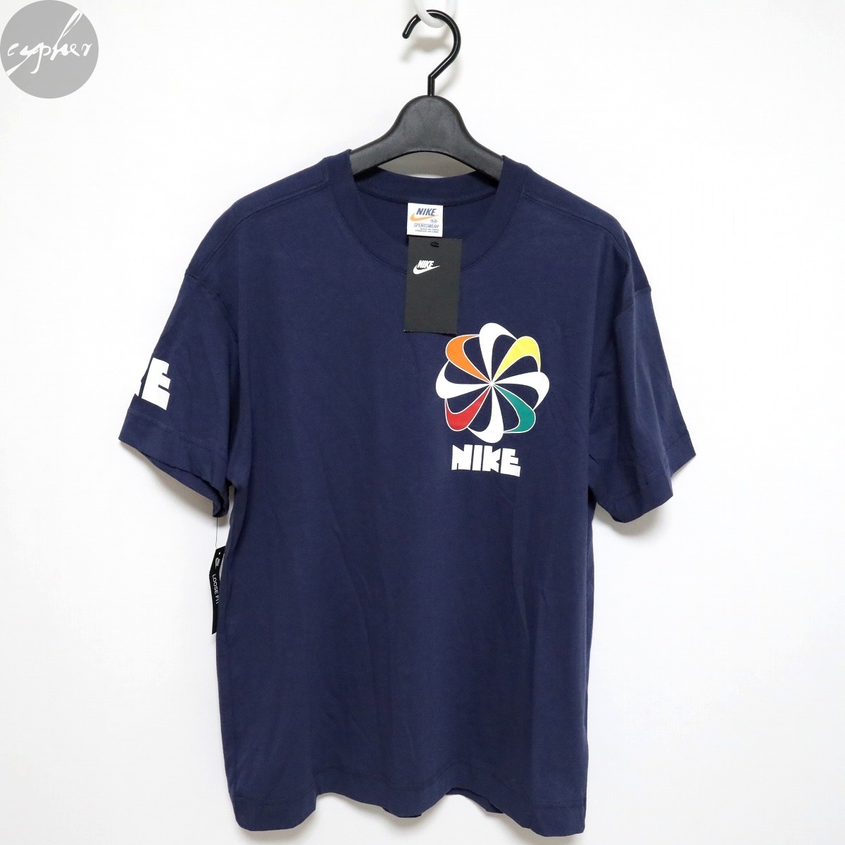 19SS NIKE BV7632-100 オレンジタグ ヴィンテージ 復刻 風車 Tシャツ