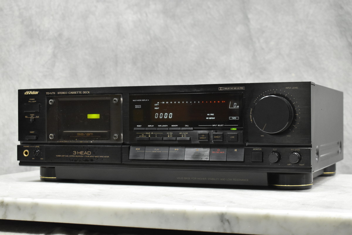 HOT，送料無料 VICTOR ビクター カセットデッキ TD-V711