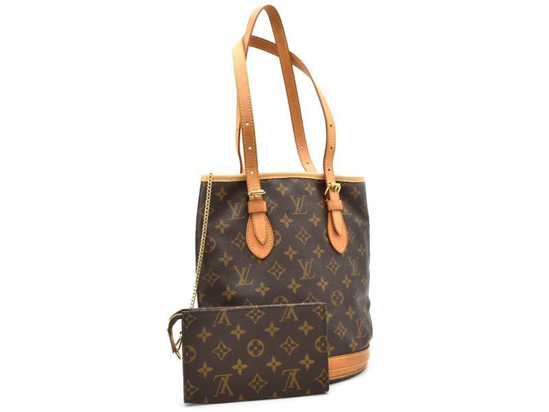 モノグラム ルイヴィトン VUITTON M42238 LOUIS バケットPM トート
