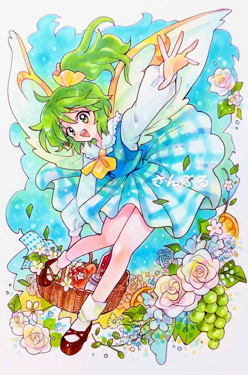 東方project 手描きイラスト☆ 大妖精 ☆ オリジナルイラスト原画