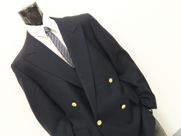 人気SALE，爆買い のヴィンテージ 日本製 モヘヤ混 Burberry バーバリー ダブル テーラード ジャケット AB6 紺 古着 レトロ ビンテージ 紺ブレ(テーラードジャケット、ブレザー)｜売買されたオークション情報、ya 男性用