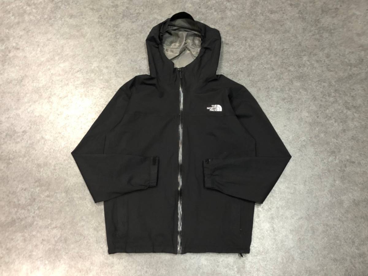 S584 THE NORTH FACE ノースフェイス　ナイロンジャケット　パーカー　ブランドロゴ刺繍　黒　M