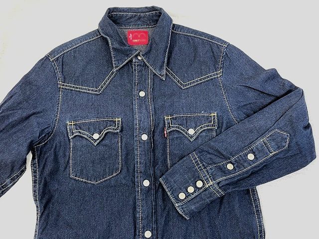 リーバイス Levi's タイプ1 TYPE1 JEANS デニムウェスタンシャツ 69901 インディゴ サイズM [l-2087]