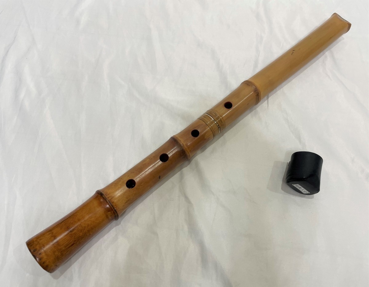 都山流 尺八 5cm 0 歌口丸型 虎正印 約1尺