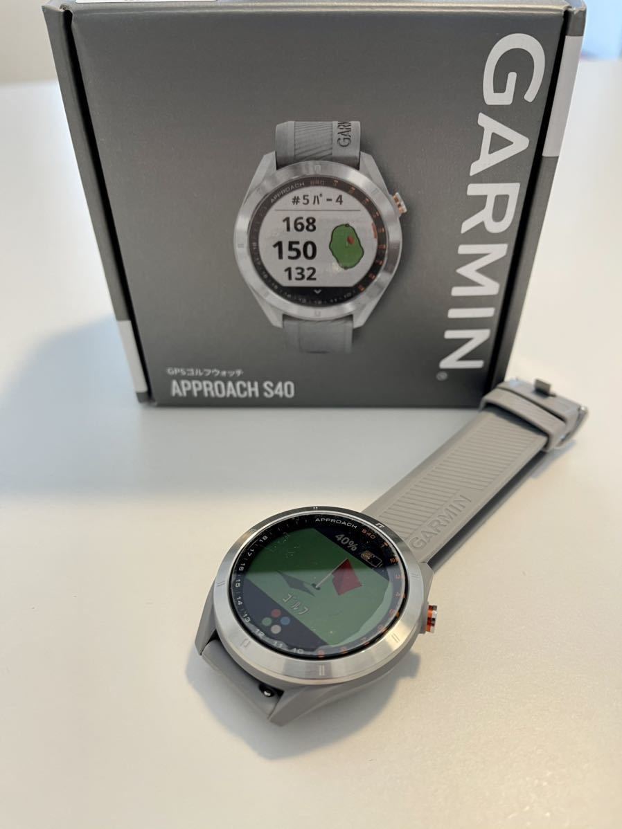 新品未使用！GARMIN ガーミン APPROACH S40 ゴルフウォッチ 美品！GARMIN APPROACH S40 グレー ガーミン アプローチS40 スマート