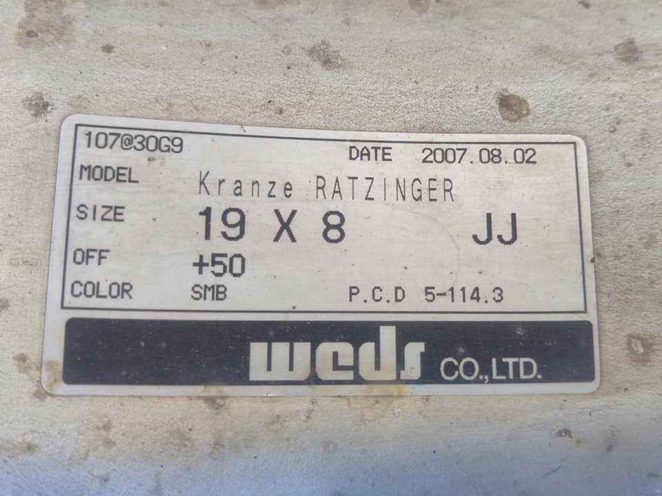 ★WEDS　ウェッズ クレンツェ ラッツィンガー★19インチホイール　４本★19×8J +50 PCD114.3 5穴_6