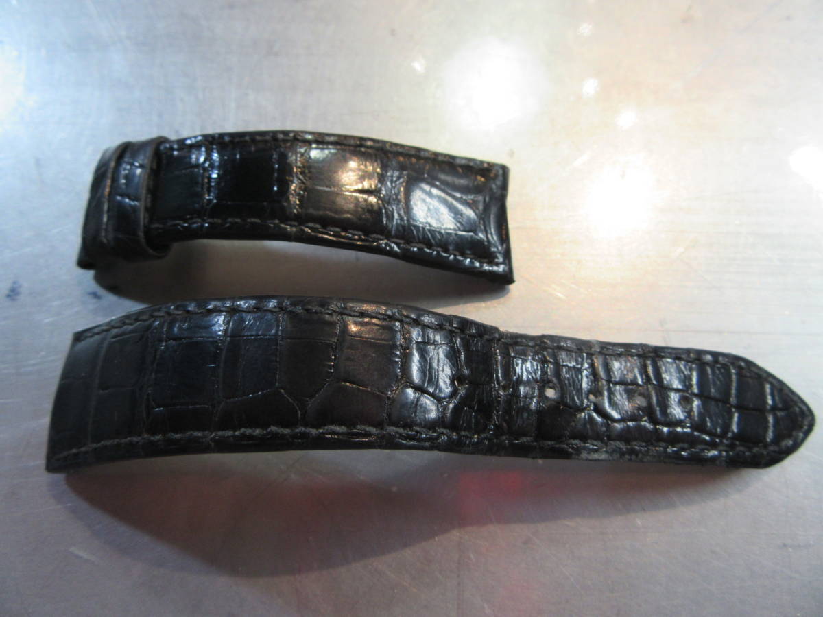 ROLEX LEATHER STRAP ロレックス レザーストラップ 20-16mm アリゲーター黒