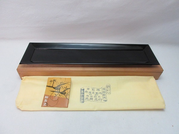 100%新品，人気 O305311【 古い 輪島塗 長方盆 栞 紙化粧箱 】 検